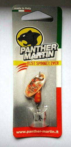 CUCCHIAINO ROTANTE PANTHER MARTIN CON PUNTI 2/4/6 GRAMMI COLORI RARI TROTA - Photo 6 sur 8