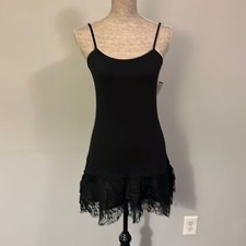 Zara mini dress with lace trim size small Pre-owned condition black