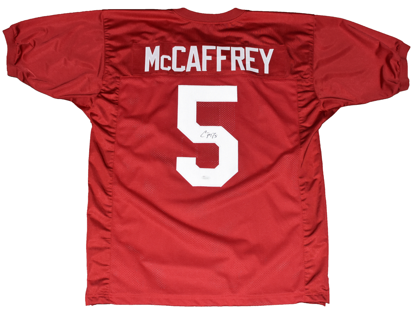 Christian McCaffrey Autographed Signed Stanford Cardinal #5 JERSEY JSA 