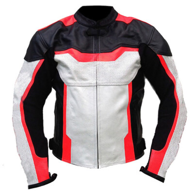 Männer Motorrad Lederjacke Rennen Biker Lederjacke Leder
