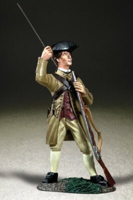 Colonial Militia Standing Loading Musket W. Britain's #16095 Metal Miniature NEW