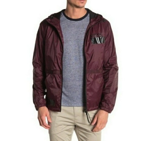 WeSC Jacket Fudge Size S/M/3 Unisex Windbreaker Hooded Full-Zip Logo Fudge - Picture 2 of 7