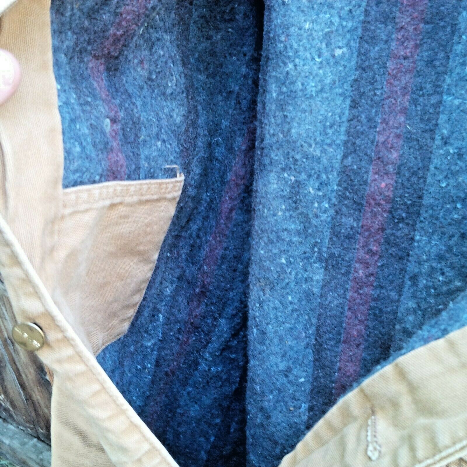 Vintage USA Carhartt Duck Blanket Lined Denim Work Jacket Coat Chest 50" L XL thumbnail 6