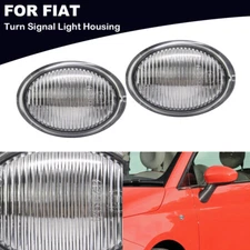 2x Side Marker Turn Signal Light OE Clear For 07-19 Fiat 500 500e 500c Abarth