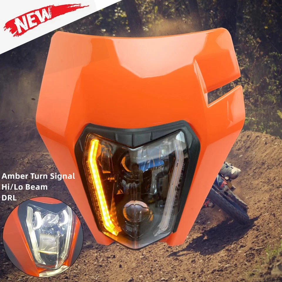 Faro LED con intermitente para KTM 250 XC-W 300 EXC 350 EXCF 450 EXC EXC-F Foto 2 de 4