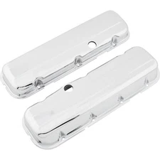Short Chrome Valve Covers, Fits B/B Chevy
