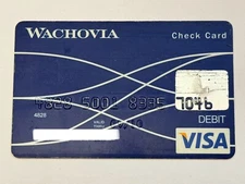 Wachovia Bank Check Card▪️Expired in 2010▪️Debit Card▪️Not a Credit Card▪️Visa