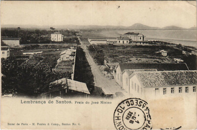 PC BRASILIEN, ERINNERUNG AN HEILIGE, PRAIA DO JOSÉ MININO, VINTAGE POSTCARD (B36444)