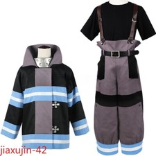 Men Fire Force Fire Brigade Uniform Shinra Kusakabe Halloween Cosplay Costume
