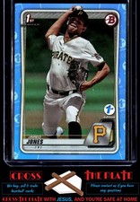 1-2020 Bowman Draft 1st Edition Sky Blue Foil Jared Jones Pirates #BD-70