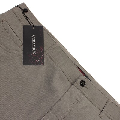 Alberto NWT 5 Pocket Jean Cut Pants Size 38 US In Grayish Beige Polyester Blend