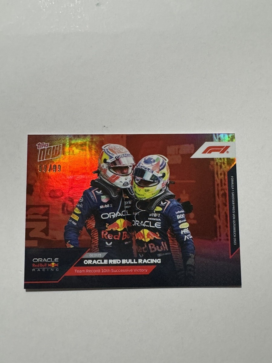 23 Topps Now F1 #25 ORACLE RED BULL WIN 10 IN A ROW MAX VERSTAPPEN