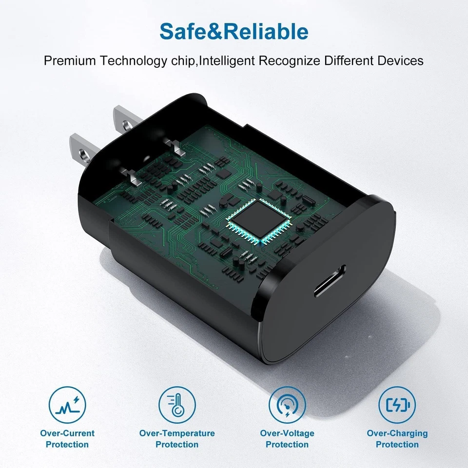 Cable cargador súper rápido de 25 W tipo USB-C + 10 PIES para Samsung Galaxy S23 S22 S21 S20 Foto 3 de 4