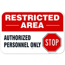 Authorized Personnel Only Sign, Restricted Area Sign, Do Not Enter Sign,