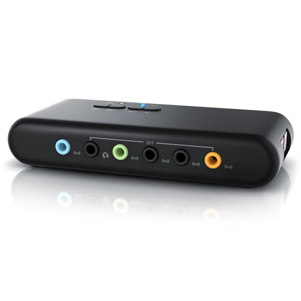 CSL USB 7.1 Soundkarte extern (8-Kanal) | 7.1 Channel USB Soundbox | Dynamic 3D - Bild 3 von 4