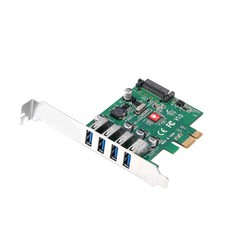 Dual Profile USB 3.0 4-Port 5Gbps PCIe 2.0 Host Expansion Card Adapter for Win