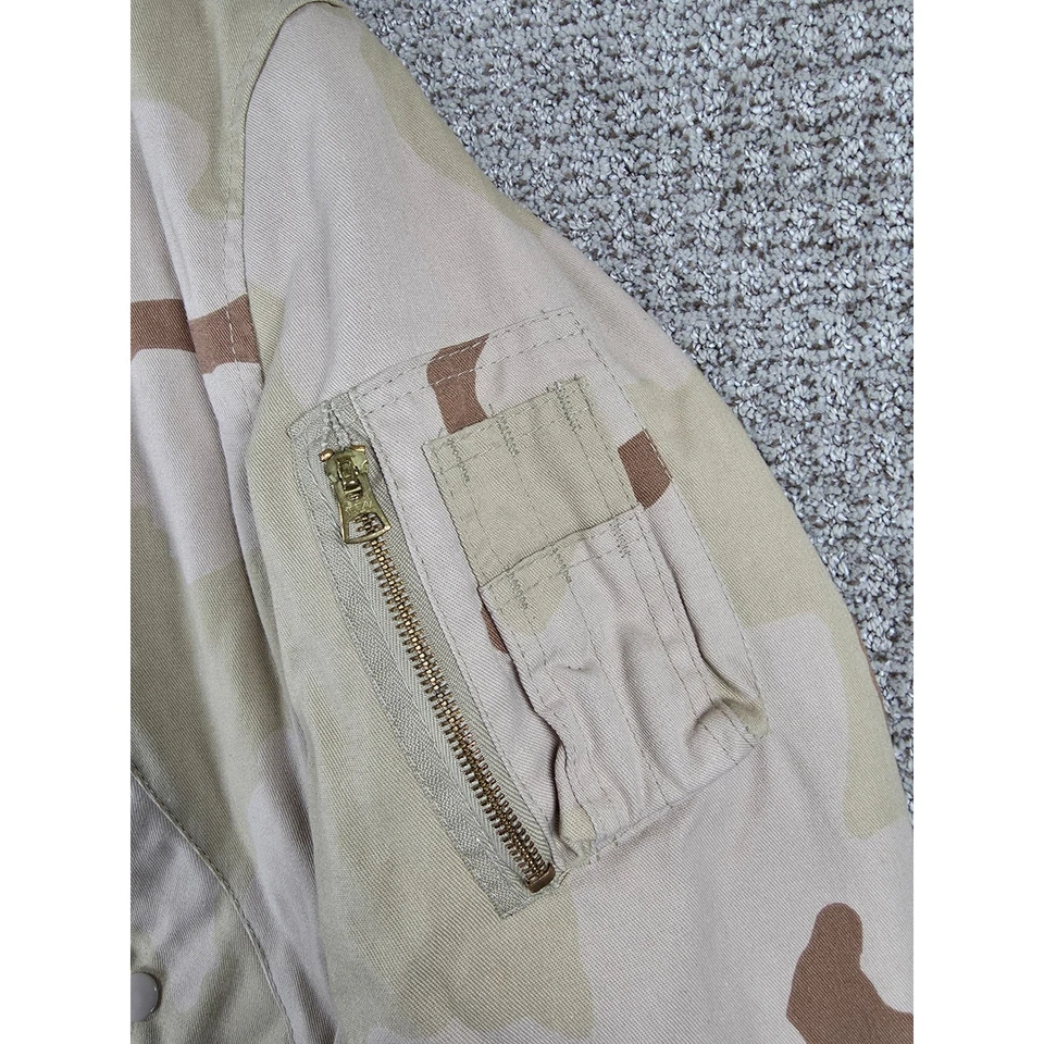 VTG Alpha Industries MA-1 Flight Bomber Jacket Desert Camo Reversible Men's M - Image 3 of 4