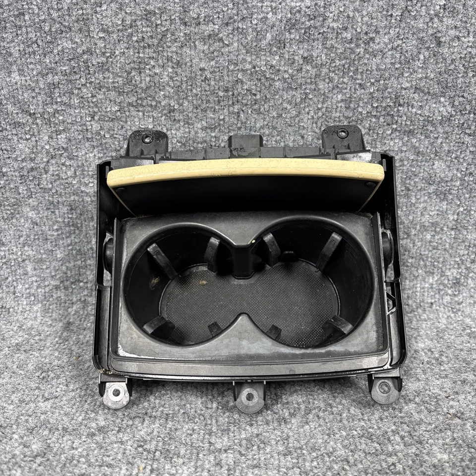 🔶2013-2018 AUDI A6 A7 C7 CONSOLA CENTRAL DOBLE PORTAVASOS BANDEJA DE ALMACENAMIENTO BEIGE OEM Foto 2 de 4