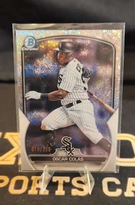 2023 Bowman - Chrome Prospects Oscar Colas #BCP-13 Speckle Refractor 14/299 (RC)