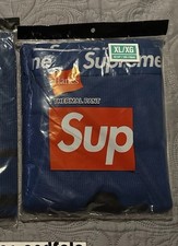 New in Bag Supreme Hanes Bones Thermal Pant only Blue XL