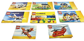 LEGO Creator and Classic Instructions Booklets Manuals Directions Lot of 8