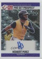 2021 Leaf Pro Set Metal 1990 Base Purple Mojo 10/10 Hedbert Perez Auto 9v7