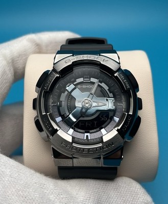 Casio G-Shock Analog-Digital Metal Gray Women's Watch Stainless Steel GMS110B8A