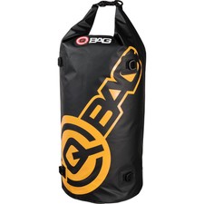 QBag Gep&auml;ckrolle Ocean Bag 50L wasserdicht Schwarz/Gelb f&uuml;r Motorradtouren