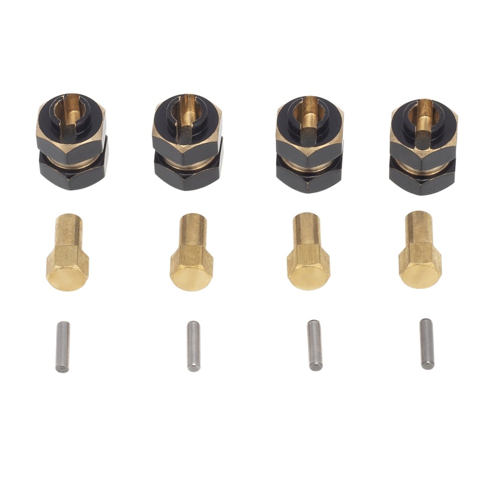 4Pcs Brass Extended Hex Adapters Replacement Parts For Axial SCX24 1/24 ...