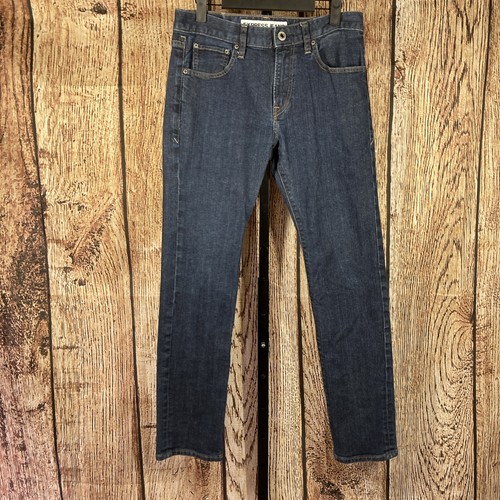Express Men's Size 28x30 Rocco Slim Fit Slim Leg Dark Wash Straight Denim Jeans