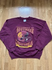 VTG 80s USC Trojans Crewneck Sweatshirt Size S University of Southern California