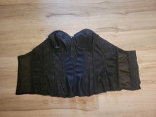 Black Lace Bustier Corset Whimsygoth Coquette Goth Size 34B EUC