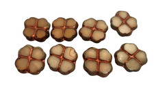 Eight Shamrock Shape Czech Glass Beads