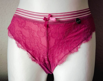 Hunkemöller Brazilian Slip ''Saffron hl'' viel Spitze Festival Fuchsia = Pink XL