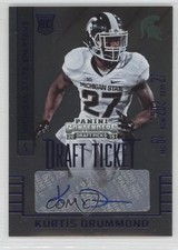 2015 Contenders Draft Picks College Ticket Blue Foil Kurtis Drummond Auto 0f8