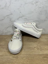 Vans Old Skool Pride White Canvas Low Top Men Sneakers 508357 Sz 12
