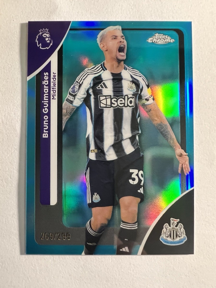 2026 Topps Chrome Premier League Bruno Guimaraes Teal Refractor