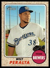 Wily Peralta 2017 Topps Heritage #291 Milwaukee Brewers 25878 Baseball Card