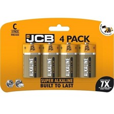JCB Super Alkaline Batteries C Size 1.5V LR14 MN1400 Pack of 4