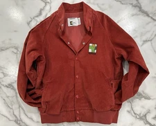 Vtg EC 80s 90 Agrigold Farm Seed Corduroy Rusty Red Barn Jacket Coat Swingster M