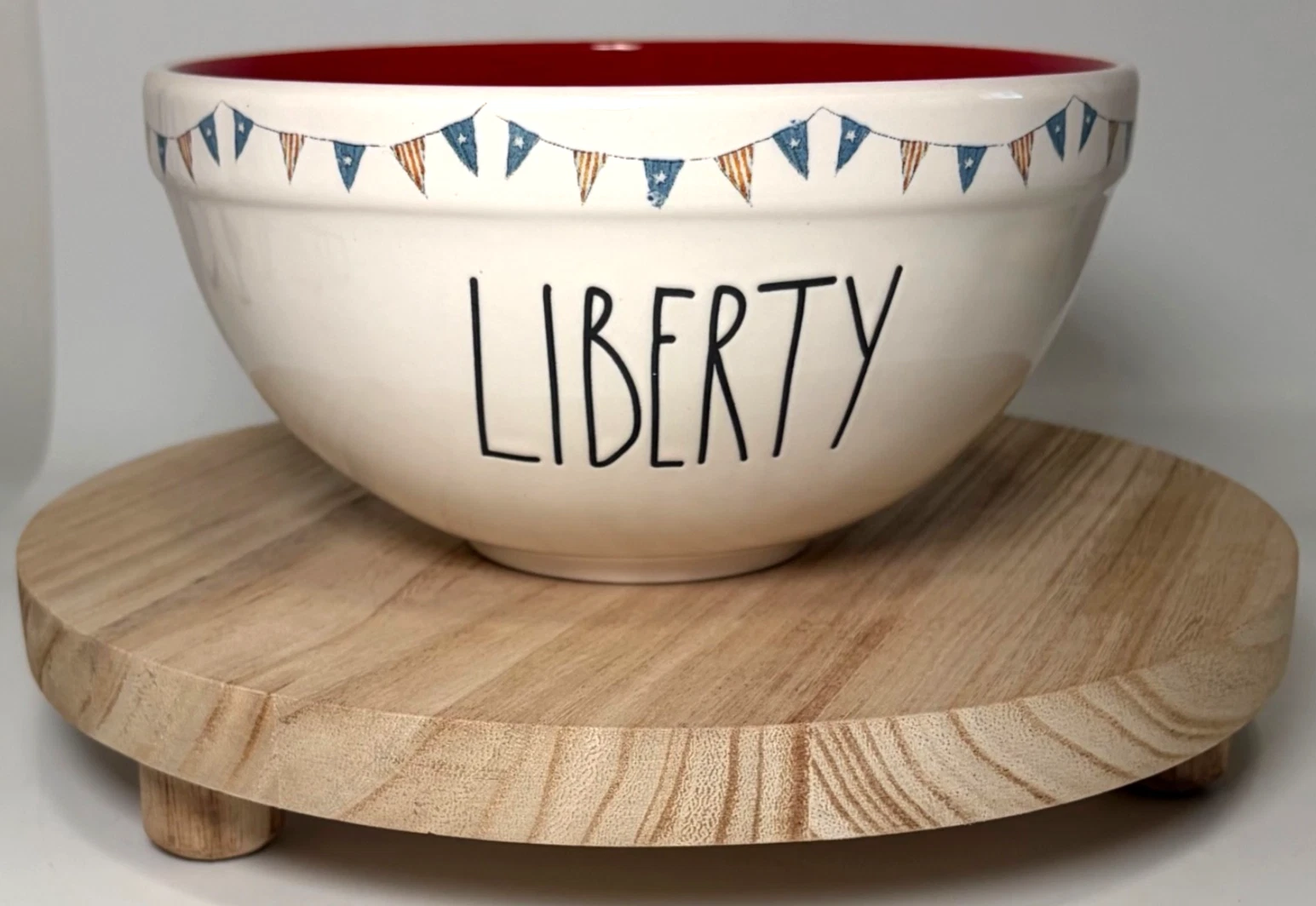 Rae Dunn Patriotic Ceramic Mixing Bowl LIBERTY - Deep Cherry Red 7 inch
Opens in a new window or tab
