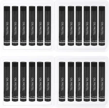 PATIKIL Black Oil Pastels, 24Pcs Soft Crayons Creamy Pastels 2.76, 