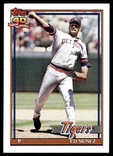 1991 Topps Edwin Nunez Detroit Tigers #106