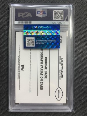 2024 Topps Chrome Caleb Williams Rookie Refractor Auto PSA 10 | eBay