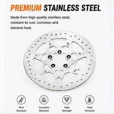 Polished 11.8" Solid Front Rotor brake discfor Harley FLHR FLTRX FLHX FXDF 06-21