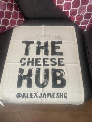 BLUR BASSIST ALEX JAMES SIGNED TEA TOWEL FROM THE BIG FEASTIVAL COTSWOLDS 2025