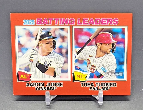 2026 Topps Heritage AARON JUDGE / TREA TURNER Base RED BORDER #1