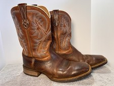 Cowboy BOOTS Ariat Western Sport Leather Wide Square Toe Brown 10.5 D 10016291