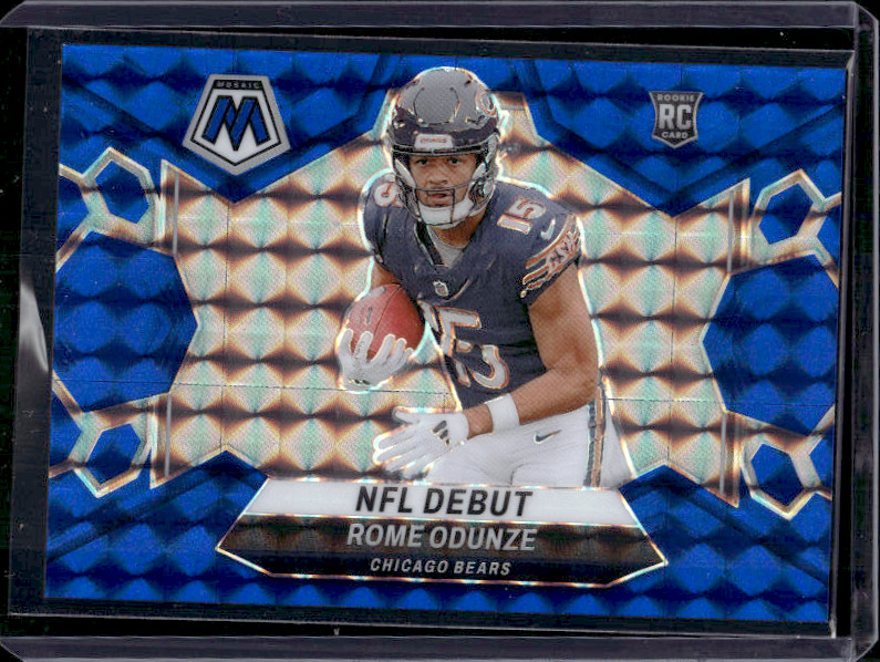 2024 Panini Mosaic - NFL Debut Rome Odunze #281 Blue Mosaic Prizm /99