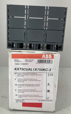 NEW ABB KXT5CUAL1X750KC-3 FRONT TERMINALS  1x 350-750 kcmil 3pcs XT5